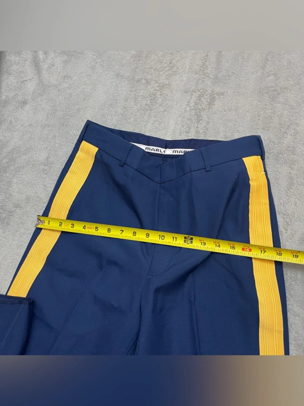 Marlow White Army Officer Pants 32R Yellow Stripe Army Service Cavalry Uniform